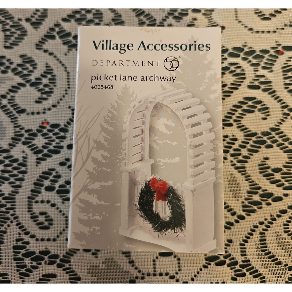 Department 56 "Picket Lane Archway" Holiday Village Accessory